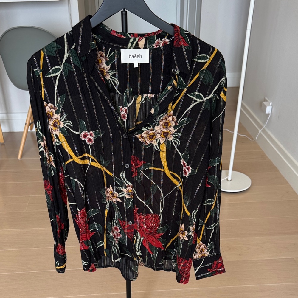 Ba&sh Multicolor Floral Button Down Shirt